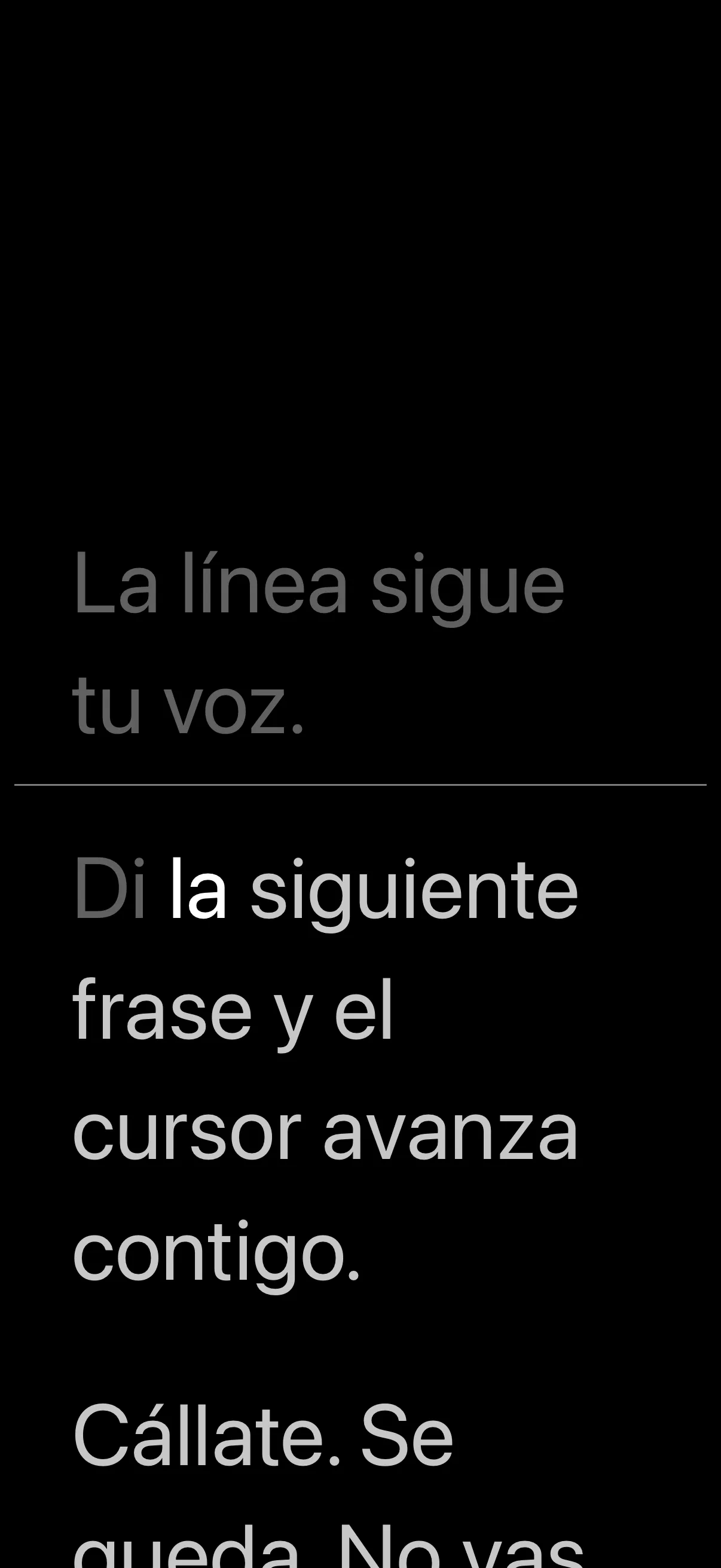 Si te callas, el guion espera.